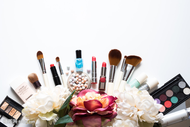 唯美彩妝化妝品擺放